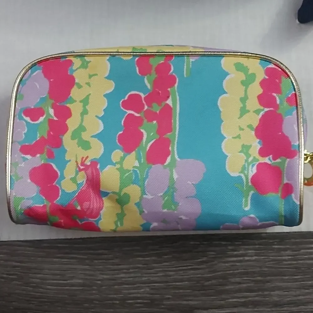 Lilly Pulitzer for Estee Lauder Floral Cosmetic Makeup Bag Case Weekend Travel